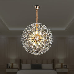 Qulik Modern Crystal Chandelier Crystal Hanging LED Ceiling Light (QL-5527-600)