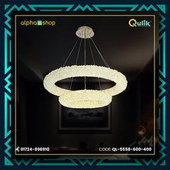 Qulik Modern Luxurious Dual-Tiered Crystal Spiral Intertwined Chandelier(QL-5558-600-400)