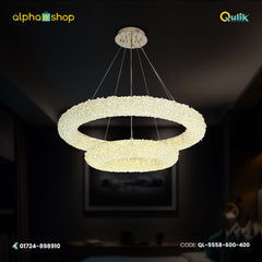 Qulik Modern Luxurious Dual-Tiered Crystal Spiral Intertwined Chandelier(QL-5558-600-400)