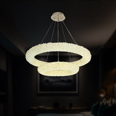 Qulik Modern Luxurious Dual-Tiered Crystal Spiral Intertwined Chandelier(QL-5558-600-400)