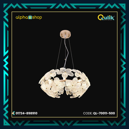 Qulik Modern Floral Glass Sputnik Chandelier (QL-70011-500)