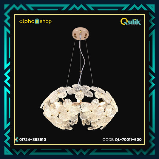 Qulik Modern Floral Glass Sputnik Chandelier (QL-70011-600)