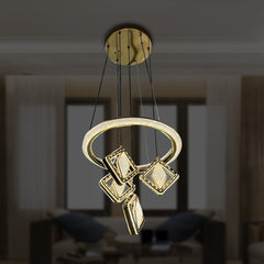 Qulik Diamond-Shaped Hanging LED Chandelier (QL-703)