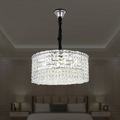 Qulik Modern Contemporary Silver Crystal Chandelier Ceiling Light (QL-71008-500)