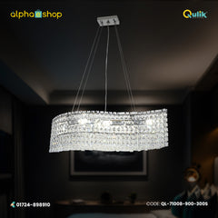 Qulik Modern Contemporary Silver Crystal Chandelier Ceiling Light (QL-71008-900-300S)