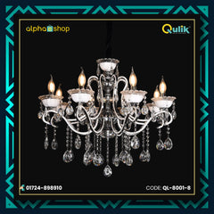 Qulik Modern Luxury Crystal Chandelier Pendent 8 Head Lamp (QL-8001-8)