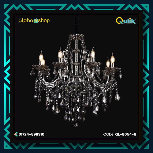 Qulik Modern Luxury Crystal Chandelier Pendent 8 Lamp (QL-8054-8)