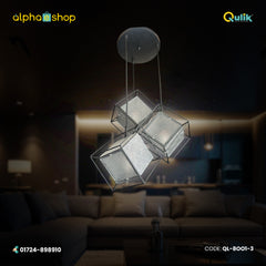 Qulik Modern Luminous Cubix Black Hanging Lights (QL-8OO1-3)