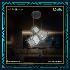 Qulik Modern Luminous Cubix Black Hanging Lights (QL-8OO1-3)