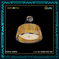 Qulik Gold Radiance Piping Luxury LED Crystal Chandelier Light (QL-A6005-800-300)