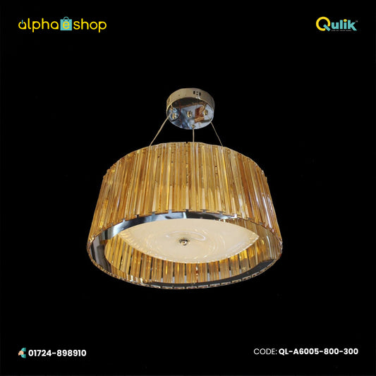 Qulik Gold Radiance Piping Luxury LED Crystal Chandelier Light (QL-A6005-800-300)