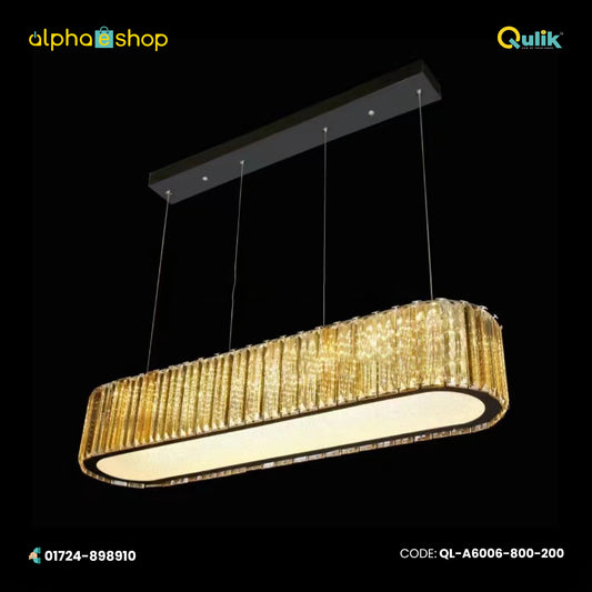 Qulik Gold Radiance Pabulum Luxury LED Crystal Chandelier Light (QL-A6006-800-200)