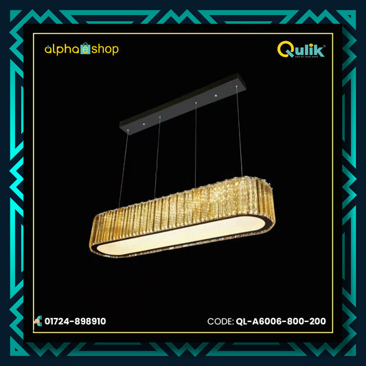 Qulik Gold Radiance Pabulum Luxury LED Crystal Chandelier Light (QL-A6006-800-200)