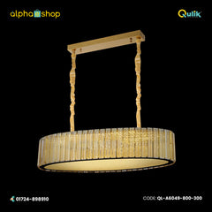 Qulik Gold Radiance Luxury Hanging Crystal Chandelier Light (QL-A6049-800-300)