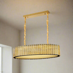 Qulik Gold Radiance Luxury Hanging Crystal Chandelier Light (QL-A6049-800-300)