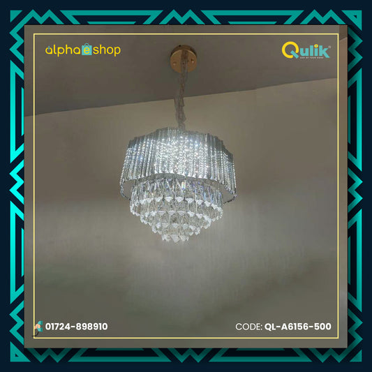 Qulik Radiant Luxe Hanging Crystal Chandelier Light (QL-A6156-500)