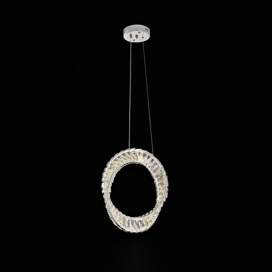 Qulik twisted circular ring Luxury LED Crystal Chandelier Pendant Light (QL-D8812-400C)