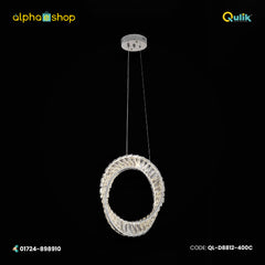 Qulik twisted circular ring Luxury LED Crystal Chandelier Pendant Light (QL-D8812-400C)