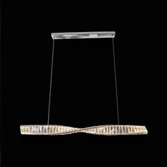 Qulik Linear Twisted Luxury LED Crystal Chandelier Pendant Light (QL-D8869-1000)