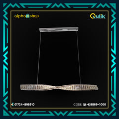 Qulik Linear Twisted Luxury LED Crystal Chandelier Pendant Light (QL-D8869-1000)