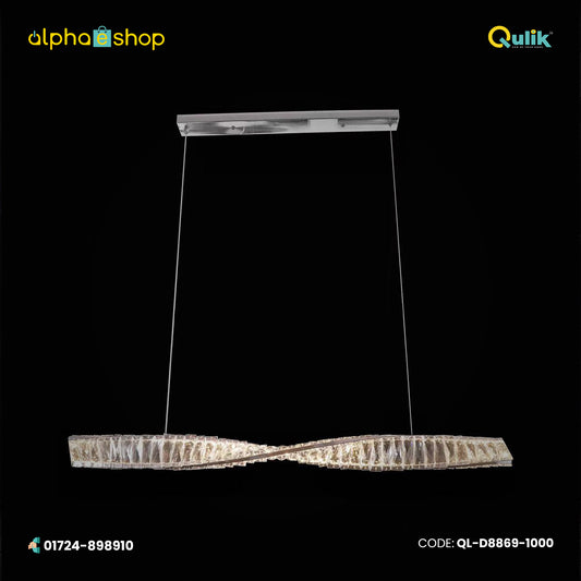 Qulik Linear Twisted Luxury LED Crystal Chandelier Pendant Light (QL-D8869-1000)