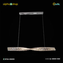 Qulik Linear Twisted Luxury LED Crystal Chandelier Pendant Light (QL-D8869-1000)