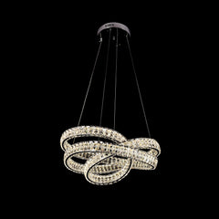 Qulik Interlocking Ring Luxury LED Crystal Chandelier Pendant Light (QL-D8877-600)