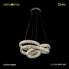 Qulik Interlocking Ring Luxury LED Crystal Chandelier Pendant Light (QL-D8877-600)