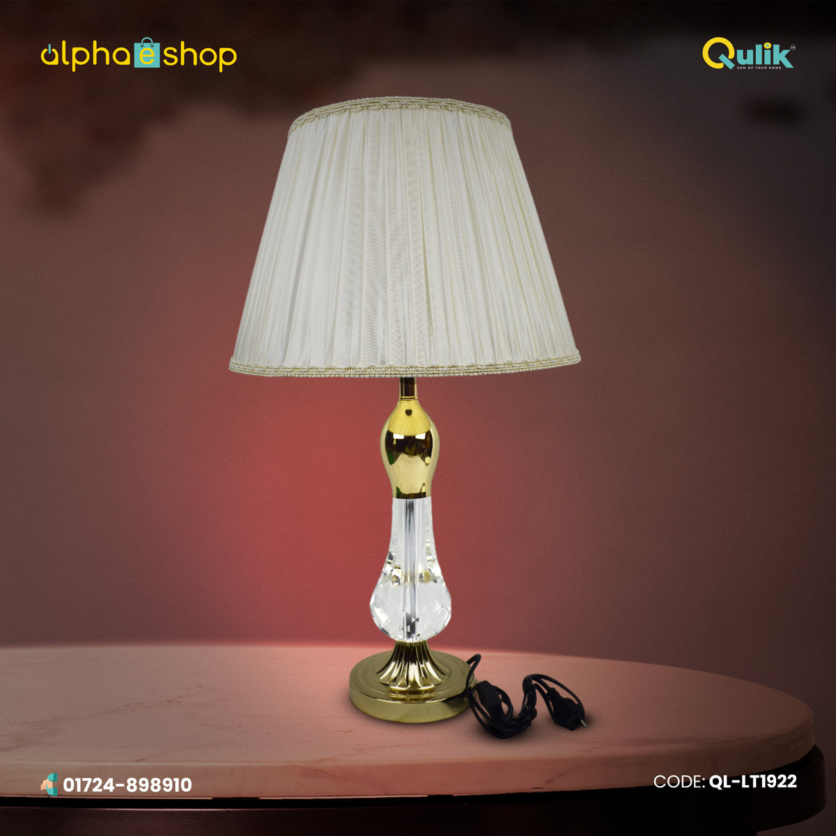 Qulik Opaline Radiance Modern Decorative Table Lamp (QL-LT1922)