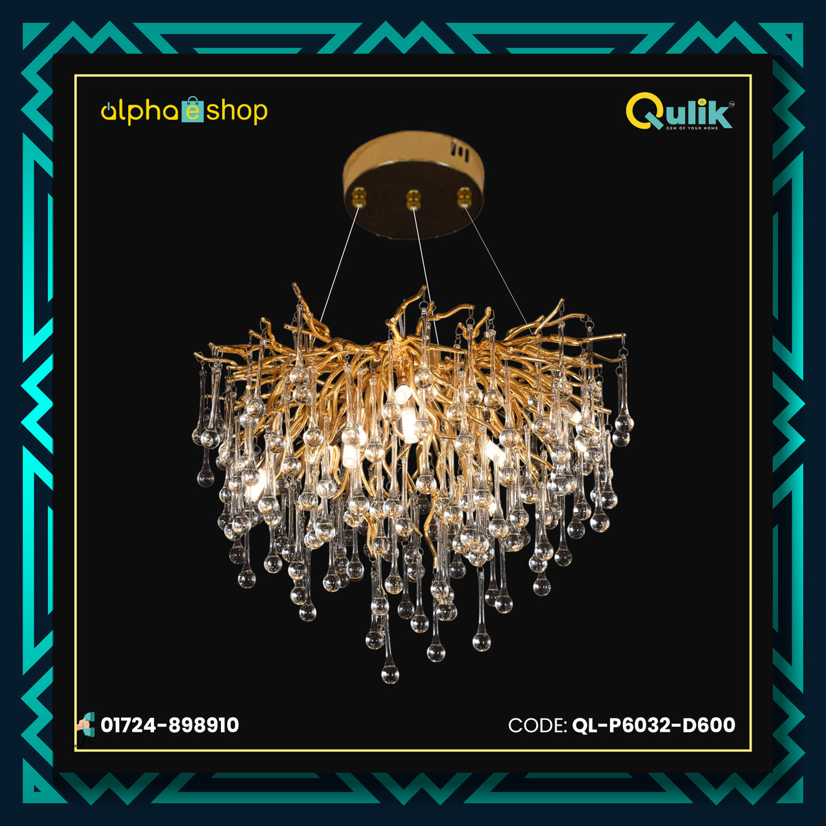 Qulik Baronial Beauty Luxury Decorative Chandelier Ceiling Lights (QL-P6032-D600)