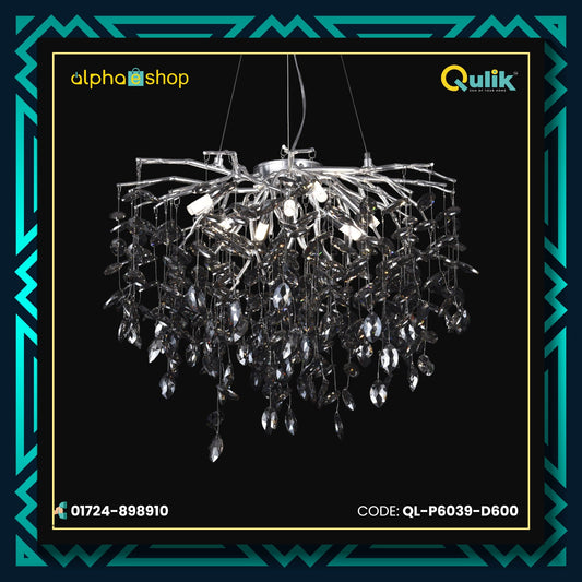 Qulik Luxury Decorative Oxidized Silver Smoke Ash Pendant Ceiling Lights (QL-P6039-D600)