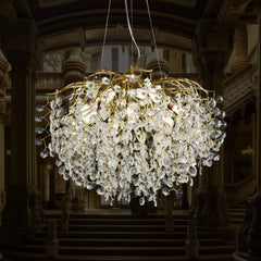 Qulik Dewdrop Elegance Luxury Decorative Chandelier Electroplated Ceiling Lights (QL-P6067-D600)