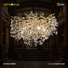 Qulik Baronial Beauty Luxury Decorative Chandelier Electroplated Gold Ceiling Lights (QL-P8048F-D460)