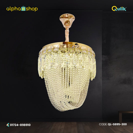 Qulik S695-300 LED Ceiling Light - Elegant Design, 60W Power, Adjustable Color Temperature. Ideal for living rooms, bedrooms, and dining areas.