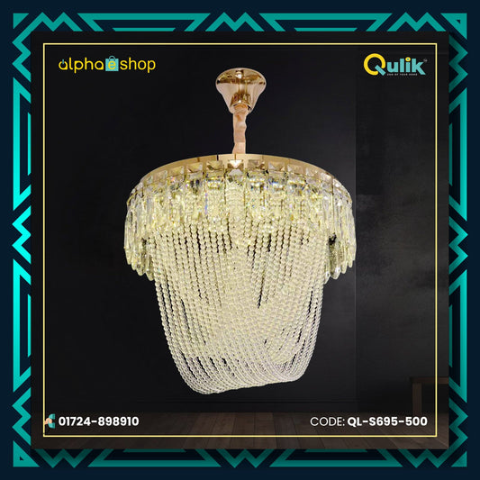 Qulik S695-500 LED Ceiling Light - Elegant Design, 60W Power, Adjustable Color Temperature. Ideal for living rooms, bedrooms, and dining areas.