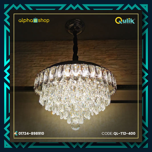 Qulik T12-400 LED Ceiling Light - Versatile Design, 60W Power, Adjustable Color Temperature. Ideal for living rooms, bedrooms, and dining areas.