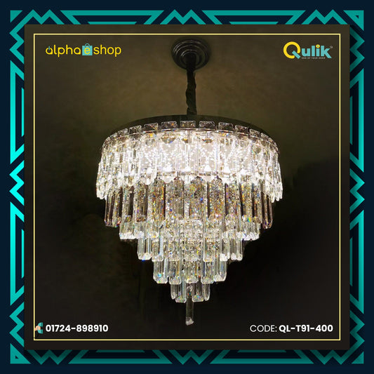 Qulik T91-600 LED Ceiling Light - Elegant 6-Layer Design, 60W Power, Adjustable Color Temperature. Ideal for living rooms, bedrooms, and dining areas.