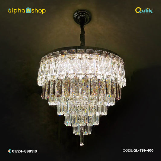 Qulik T91-600 LED Ceiling Light - Elegant 6-Layer Design, 60W Power, Adjustable Color Temperature. Ideal for living rooms, bedrooms, and dining areas.