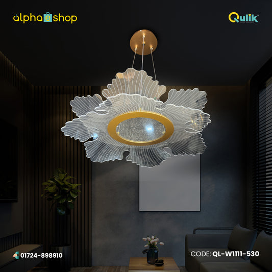 Qulik Florence Modern Hanging Acrylic LED Ceiling Light (W1111-530)