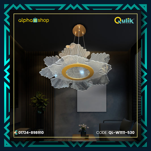 Qulik Florence Modern Hanging Acrylic LED Ceiling Light (W1111-530)