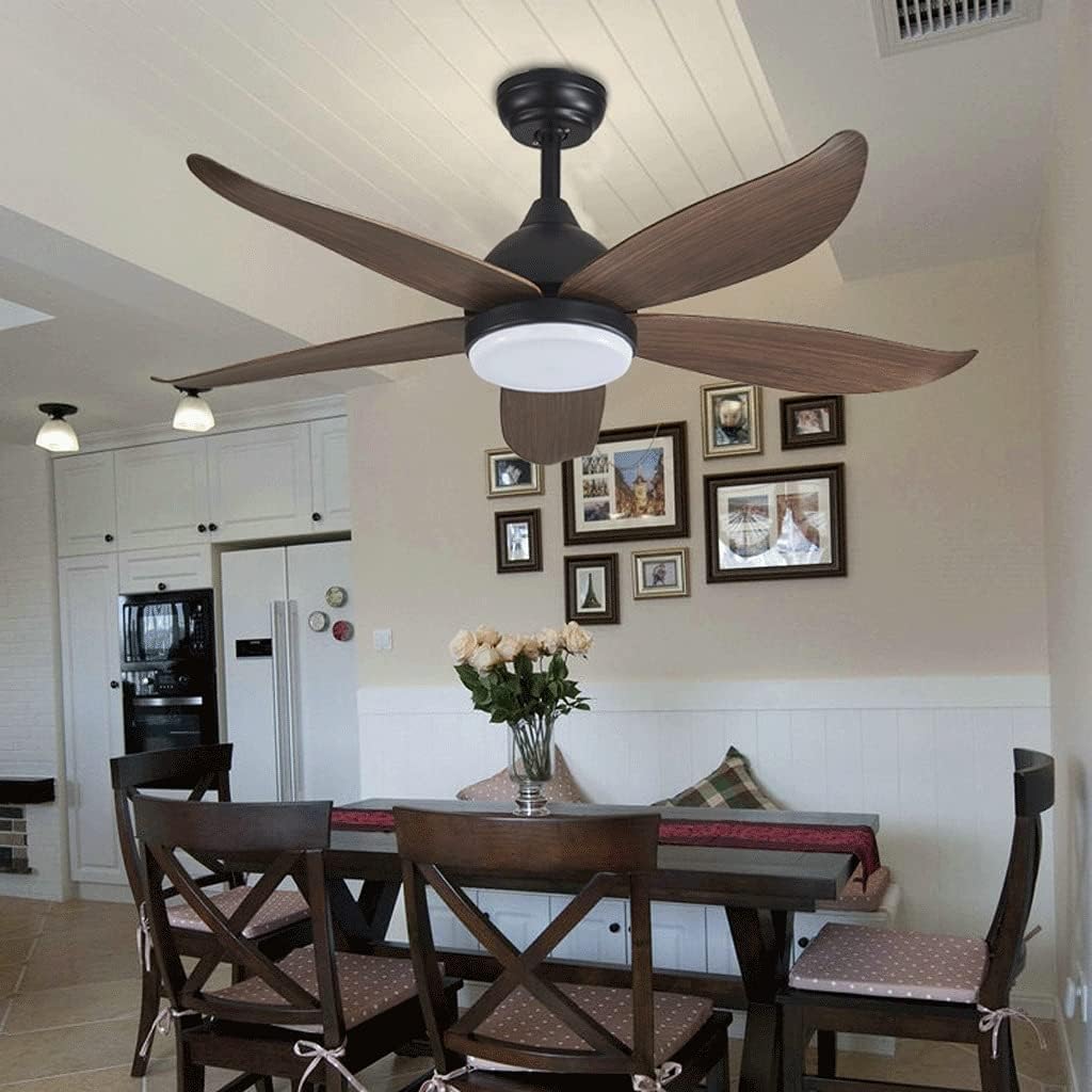  Qulik Q-6527-W 56-Inch Modern Decorative Ceiling Fan with ABS Blades and Underlight in Wooden Grain