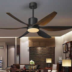 Qulik Q-6506-DW 54-Inch Modern Underlight ABS Blade Ceiling Fan - Dark Wooden