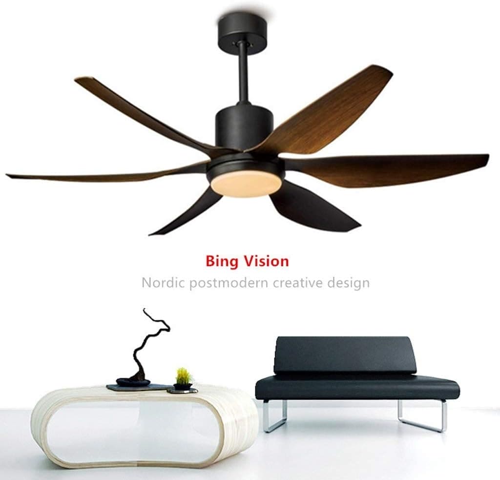 Qulik Q-6506-DW 54-Inch Modern Underlight ABS Blade Ceiling Fan - Dark Wooden