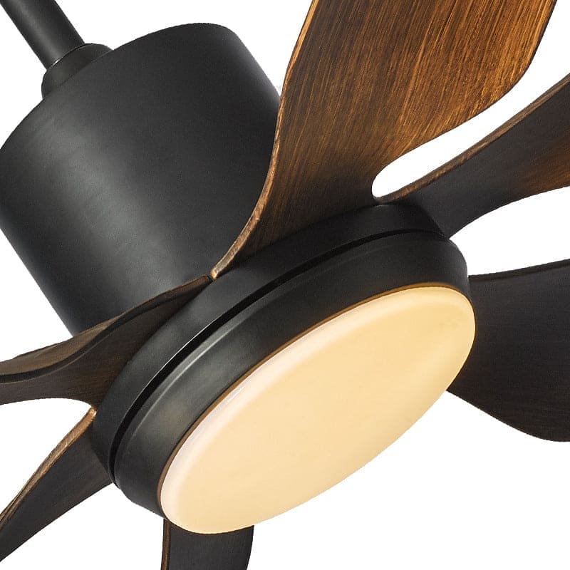 Qulik Q-6506-DW 54-Inch Modern Underlight ABS Blade Ceiling Fan - Dark Wooden