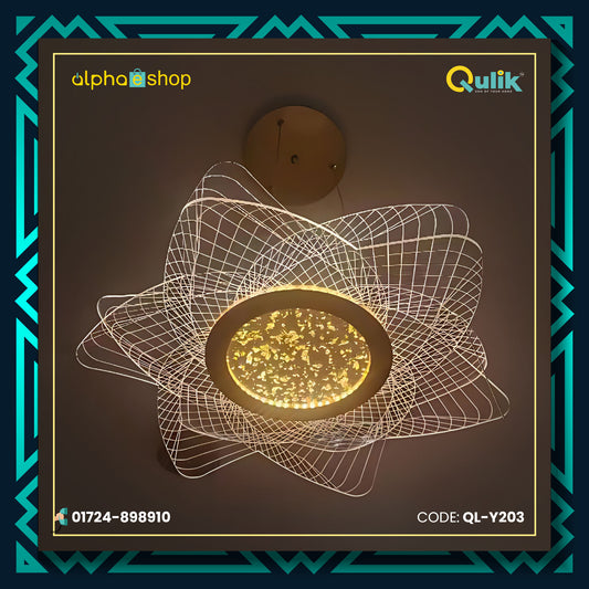 Qulik Y203 LED Flower-Shaped Ceiling Light - Modern Elegance, Adjustable Color Temperature. Illuminate your space with contemporary sophistication.