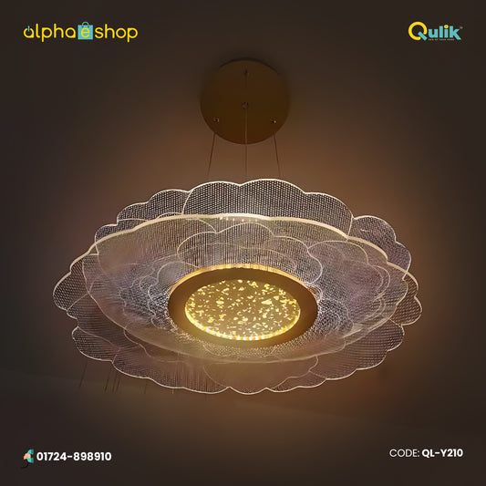Qulik QL-Y210 LED Ceiling Light - Modern Design, 3-Color Adjustable Ambiance, 2-Year Warranty. Upgrade your space with efficient and stylish lighting.
