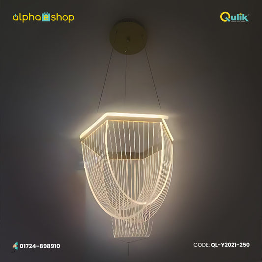 Qulik Modern Chandelier Hanging hexagons shape LED Ceiling Light (QL-Y2021-250)