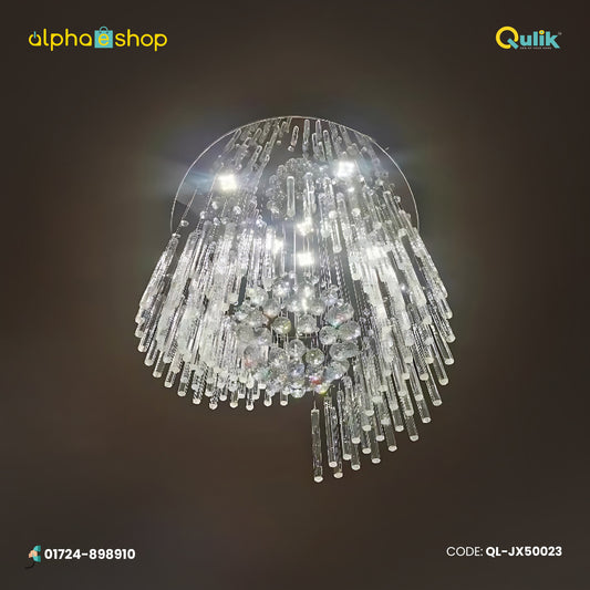 Qulik Modern Crystal Chandelier Decoration Pendant Hanging LED Ceiling Light (QL-JX50023)