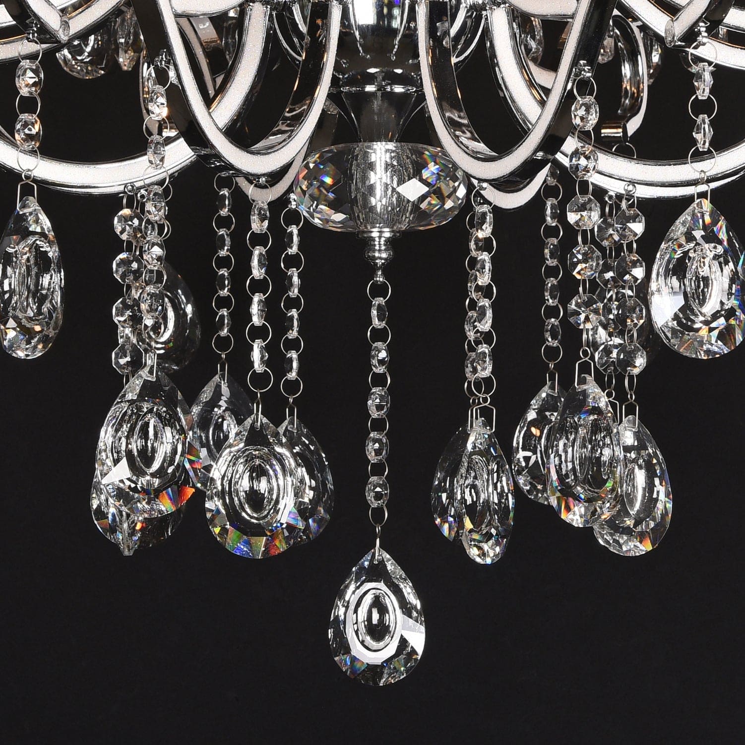 Qulik Modern Luxury Crystal Chandelier Pendent 8 Lamp