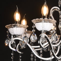 Qulik Modern Luxury Crystal Chandelier Pendent 8 Lamp